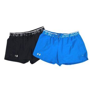 Bundle of 2 Under Armour Athletic Running Shorts Black Blue Size M